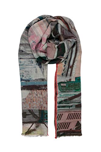 Becksöndergaard Furtera Cowo - Bufanda multicolor Bufanda para mujer de lana Modal Mix – suave – 100 x 200 cm – 2007674001-018