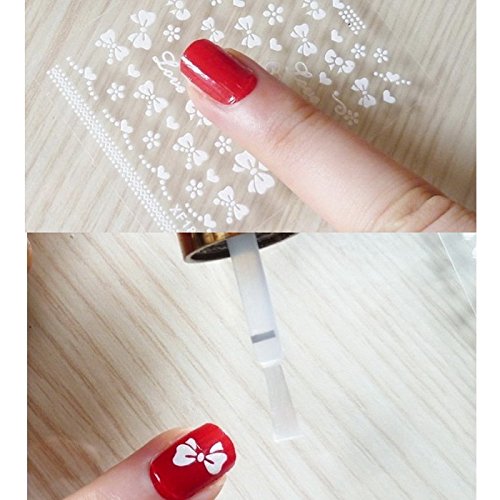 BEETEST 50 hojas Transferencia de arte pegatinas diseño 3D DIY manicura consejos etiqueta decoraciones de uñas