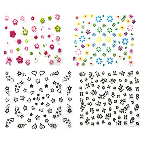BEETEST 50 hojas Transferencia de arte pegatinas diseño 3D DIY manicura consejos etiqueta decoraciones de uñas
