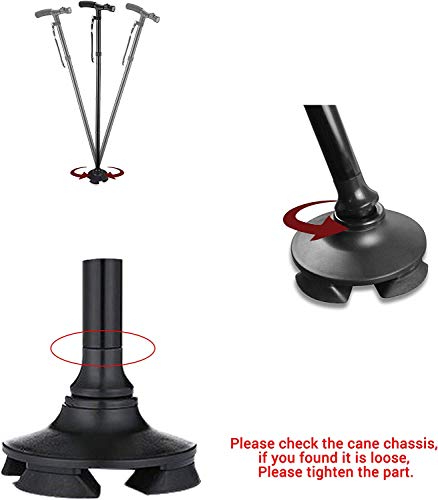 BeGrit Bastón Plegable Dependable Altura Ajustable Ligero Palo Plegable Bastón con Luces incorporadas LED no Deslizamiento Unisex