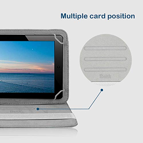 BEISK, Funda Universal para Tablet de 7-8 Pulgadas, con Sistema Giratorio de 360º, Rotación, Protección, con Soporte, para Huawei Mediapad/Samsung Galaxy Tab/Lenovo, Etc. Color Azul…
