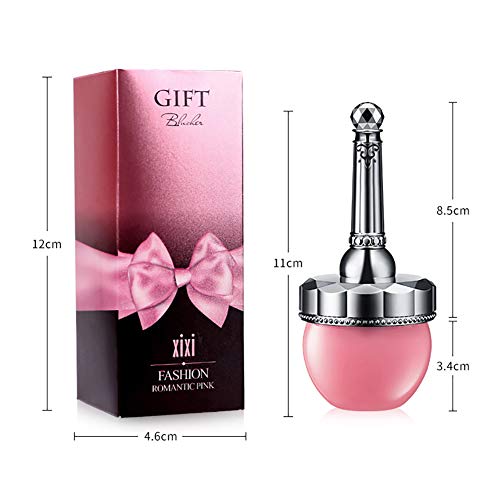 Beito 1PC Polvo altamente pigmentado Ruborizante Piel natural Ingredientes cosméticos y seguros Ingredientes Crema duradera, rubor, brillo, Maquillaje fácil de mezclar (201 Crema de frijoles)