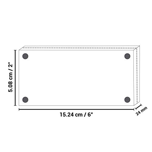 BELLE VOUS Pack de 2 Marco de la Tira de Fotos - 6 x 2 Marco Fotos Doble Acrilico 4 Imanes para Sujetarlo - Marco Fotos Metacrilato Transparente Escritorio para Fotos Preciadas - Marco Fotografia