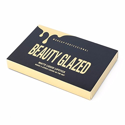 BELLEZA ESMALTADA 6 piezas/juego Brillo labial líquido Herramienta de maquillaje labial profesional Terciopelo mate Hidratante hidratante kit de lápiz labial nutritivo (#01)