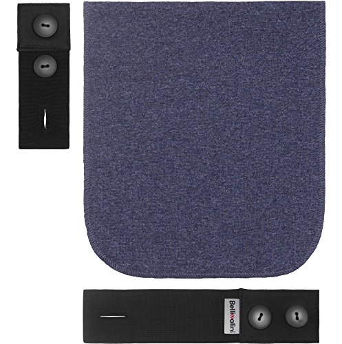 Bellivalini Premamá Banda Elástica de Extensión de Cintura Pantalones Mujer BLV50-137 (Azul Oscuro)