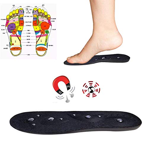 BELOVINGSHOP Inserciones para Zapatos Acupresión, Plantillas de Terapia Magnética con Promoción de la Circulación Sanguínea, Plantillas para Adelgazar para Adelgazar para Uso Diario 2 Pares,S