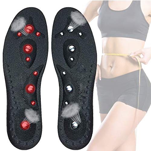 BELOVINGSHOP Inserciones para Zapatos Acupresión, Plantillas de Terapia Magnética con Promoción de la Circulación Sanguínea, Plantillas para Adelgazar para Adelgazar para Uso Diario 2 Pares,S