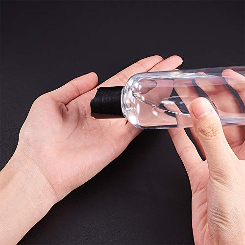 BENECREAT 8 Pack 150ml Botella Transparente de Plástico con Tapa de Presión Botella Portátil de Viaje Contenedor de Gel de Ducha, Desmaquillador, Crema, Loción