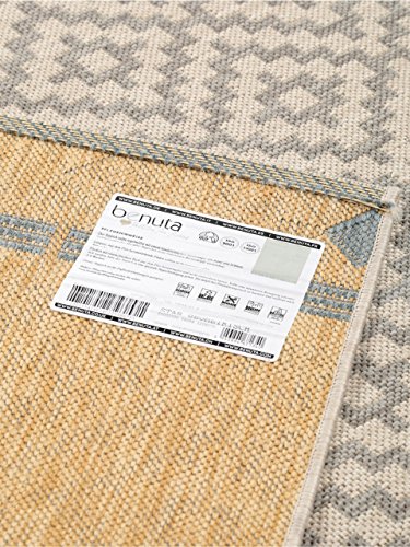 benuta Pflegeleichter Teppich geeignet für Innen Außenbreich, Balkon und Terrasse Alfombra, Fibra sintética, Pardo, 80 x 150 cm
