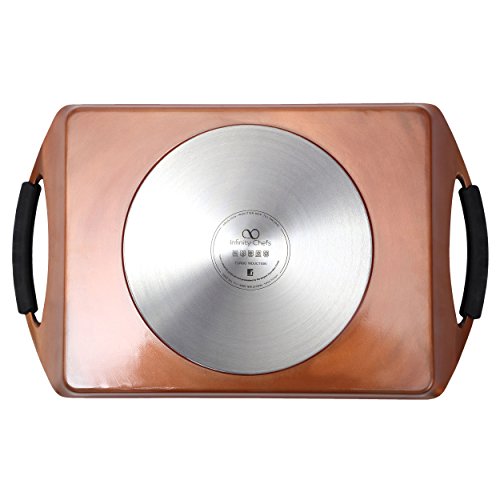 Bergner Infinity Chef Asador de Inducción, Aluminio Forjado, Marrón, 30x23 cm