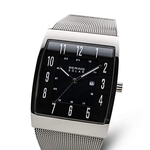 BERING Reloj Analógico para Hombre de Energía Solar con Correa en Acero Inoxidable 16433-002