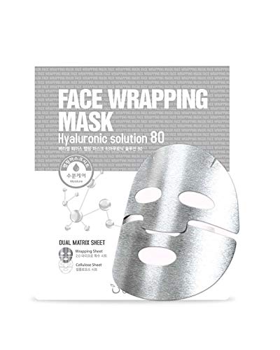 Berrisom, Face Wrapping Mascarilla facial ácido hialurónico doble capa efecto sauna,1 unidad
