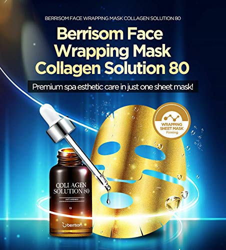 Berrisom Face Wrapping Mask Collagen Solution 80 Mascarilla de Doble Capa Facial Efecto Sauna con Colageno - 27 ml