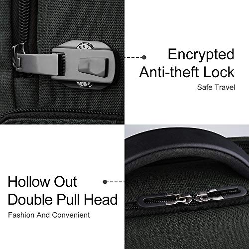 Beschoi Mochila Ordenador Portátil 15.6 Pulgadas Antirrobo Impermeable y Desmontable Mochila Ejecutivo con Puerto de USB para Hombre Mujer Casual Colegio Diario Negocio Trabajo Viaje