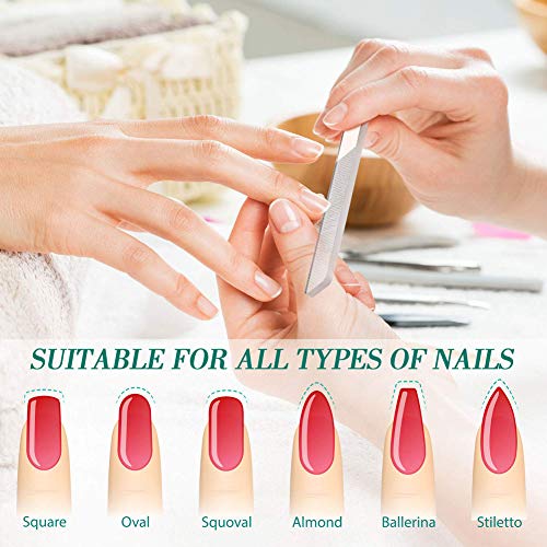Best Nail File, Crystal Nano Glass Nail Shiner & Nail File Buffer Professional Nail Care Set Manicure Nail Files Block - Limas de uñas para bebé (3 unidades)
