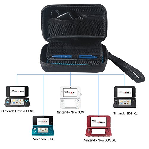 Bestico Funda Accesorios Kits para New Nintendo 2DS XL,Funda de Protección para Nintendo DS (New 3DS XL/3DS/3DS XL/New 3DS) con 16 Cartuchos de Juegos +Stylus Pen +Correa+4 Protector de Pantalla