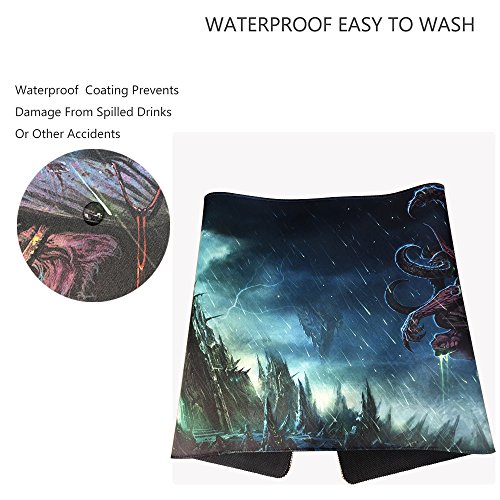 Beyme Alfombrilla de ratón ampliada, 900 x 400 tamaño Grande, Resistente al Agua con Bordes cosidos duraderos, Ideal para Juegos y Ordenador portátil Oficina