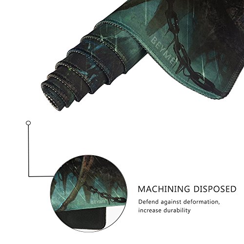 Beyme Alfombrilla de ratón ampliada, 900 x 400 tamaño Grande, Resistente al Agua con Bordes cosidos duraderos, Ideal para Juegos y Ordenador portátil Oficina