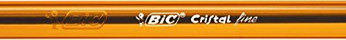 BIC Cristal Original Fine - Bolígrafos punta fina (0.8 mm), Blíster de 4 unidades, Color Negro