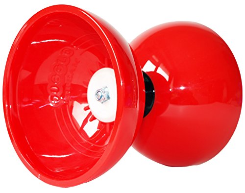 Big Top - Juego de diábolos con cojinetes de Bolas Gigantes + Ali Dream Metal Diablo Palos de Mano, Diabolo Cordel + Bolsa de Viaje! (Rojo Diabolo + Rojo Palos de Mano)