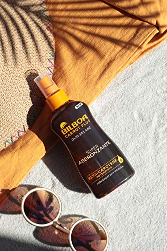 Bilboa, Aceite solar en spray para acelerar el bronceado, con activador de melanina, prolongada el bronceado – 200 ml