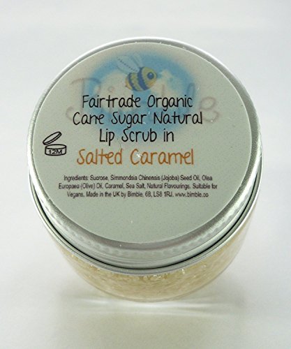Bimble Orgánica Azúcar de Caña sin Azúcar Natural Exfoliante Labial 25g - Salados Caramelo Sabor