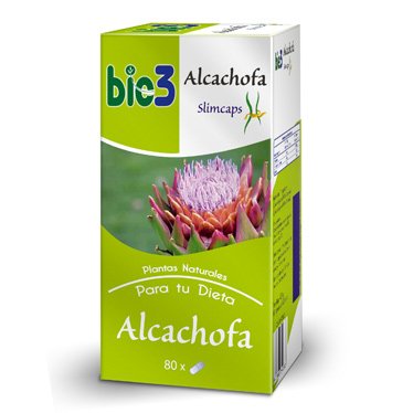 bio3 Alcachofa Slimcaps - Alto contenido en cinarina, recomendada en dietas para control de peso, por sus propiedades depurativas y digestivas de las grasas - 80 cápsulas