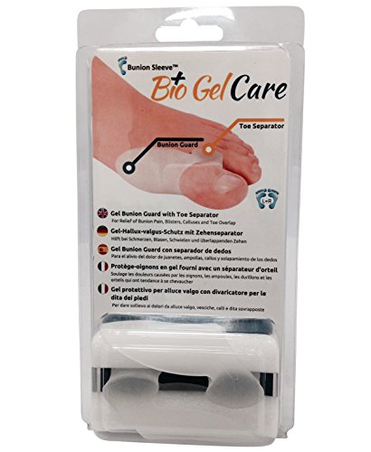 BIOGELCare Separadores de Dedos de los Pies de Gel | PAR | Separadores de Dedos Acolchados, Protector y corrector de Juanetes (Hallux Valgus) - BioGel 100% Reciclable