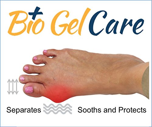 BIOGELCare Separadores de Dedos de los Pies de Gel | PAR | Separadores de Dedos Acolchados, Protector y corrector de Juanetes (Hallux Valgus) - BioGel 100% Reciclable