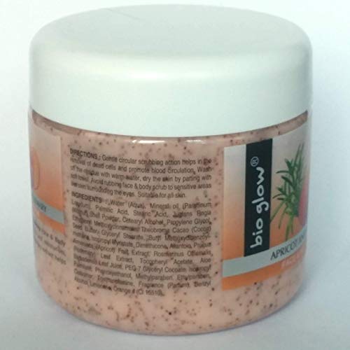 Bioglow - Exfoliante para cara y cuerpo de albaricoque y romero (300 ml).