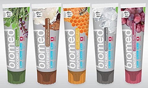 Biomed Sensitive Libre Fluoruro Pasta de Dientes contra Sensible Dientes con 99% Natural Ingredientes