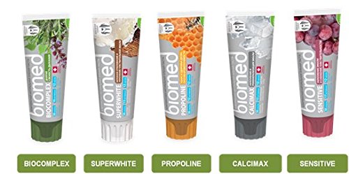 Biomed Sensitive Libre Fluoruro Pasta de Dientes contra Sensible Dientes con 99% Natural Ingredientes