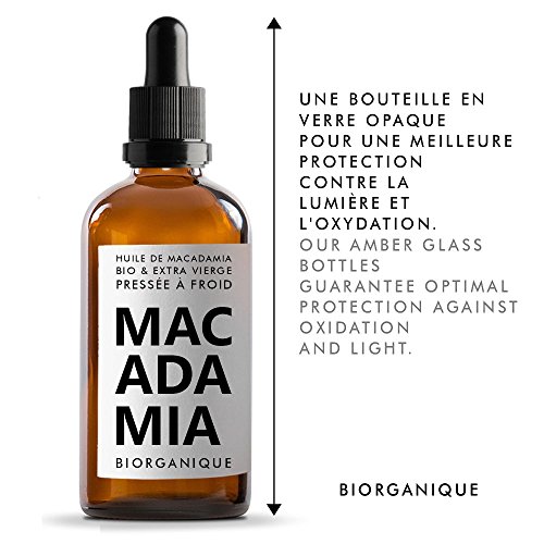 Biorganique - Aceite de macadamia 100% orgánico, puro y natural, para masaje y cuidado de cuerpo/piel, 100 ml