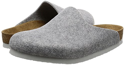 Birkenstock Amsterdam, Zapatillas de casa de fieltro Unisex Adulto, Gris (Light Grey), 40 EU (Regular)