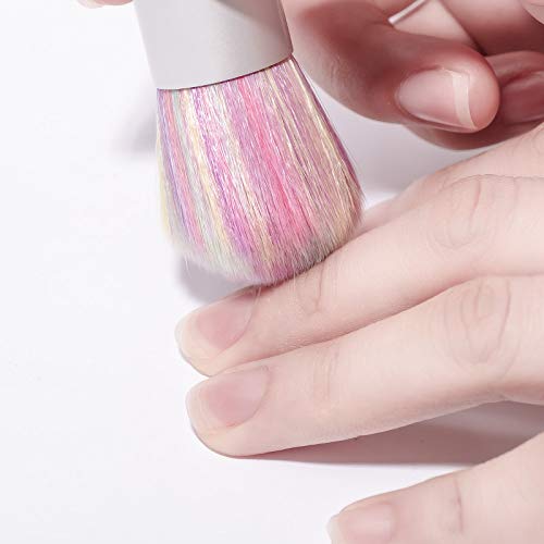 BISHENG Professional Versatile Mini Soft Nail Art Dust Remover Powder Brush Cleaner for Acrylic and Makeup Powder Blush Brushes