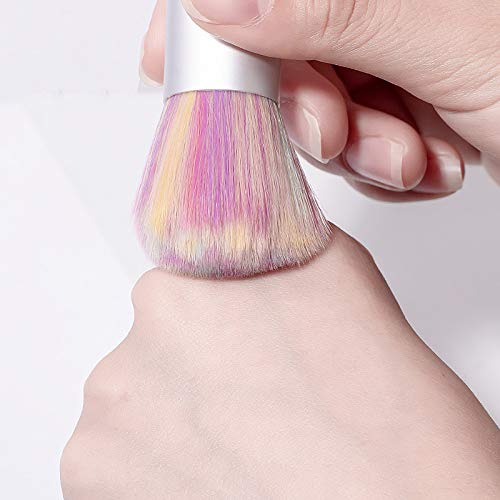 BISHENG Professional Versatile Mini Soft Nail Art Dust Remover Powder Brush Cleaner for Acrylic and Makeup Powder Blush Brushes