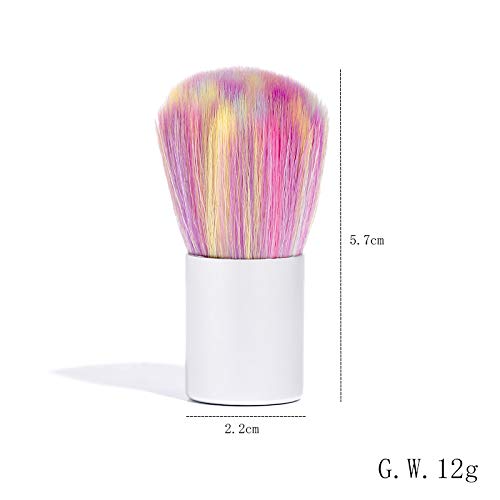 BISHENG Professional Versatile Mini Soft Nail Art Dust Remover Powder Brush Cleaner for Acrylic and Makeup Powder Blush Brushes