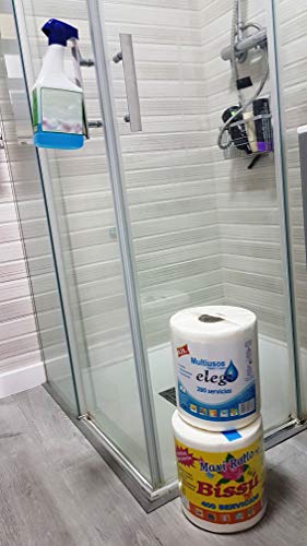 bissu - Papel Cocina Secamanos Absorbente Maxi Rollos - Formato Ahorro - Pack de 4 Rollos con 2 Capas - Tamaño Industrial - 400 Servicios