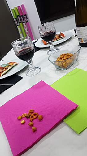 bissu Servilletas Fucsia 38 * 38 Punta Punta. 540 Servilletas. Caja Expositora de 15 Paquetes * 36uds/pte. Especial hosteleria. Biodegradables