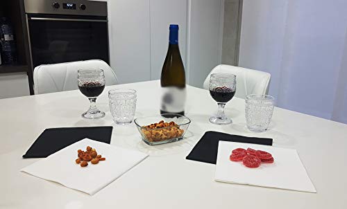 bissu Servilletas Negras 38 * 38 Punta Punta. 540 Servilletas. Caja Expositora de 15 Paquetes * 36 u/pte. Especial hosteleria. Biodegradables