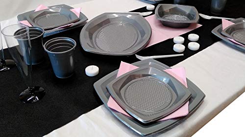 bissu Servilletas Rosa 38 * 38 Punta Punta. 540 Servilletas. Caja Expositora de 15 Paquetes * 36uds/pte. Especial hosteleria. Biodegradables