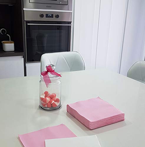 bissu Servilletas Rosa 38 * 38 Punta Punta. 540 Servilletas. Caja Expositora de 15 Paquetes * 36uds/pte. Especial hosteleria. Biodegradables