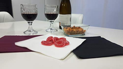 bissu Servilletas Surtidas Especial Hosteleria 38 * 38 Punta Punta. 540 Servilletas. Caja Expositora de 15 Paquetes * 36 u/pte. Blanca, Negra, Burdeos
