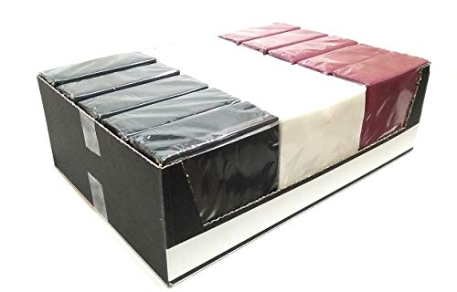 bissu Servilletas Surtidas Especial Hosteleria 38 * 38 Punta Punta. 540 Servilletas. Caja Expositora de 15 Paquetes * 36 u/pte. Blanca, Negra, Burdeos