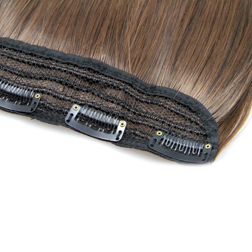 Biya Elementos de pelo Thermatt extensión del pelo 2T30 Clip-liso de color castaño consejos descoloridos número 2T30 45 cm 80 g
