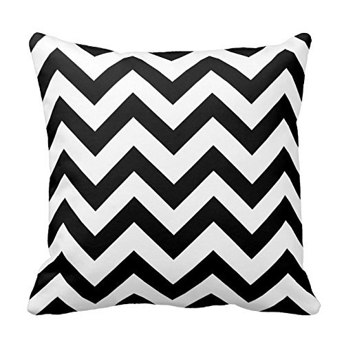 Black and White Chevron Pattern Pillow Decorative Throw Pillow Cover Cushion Case
