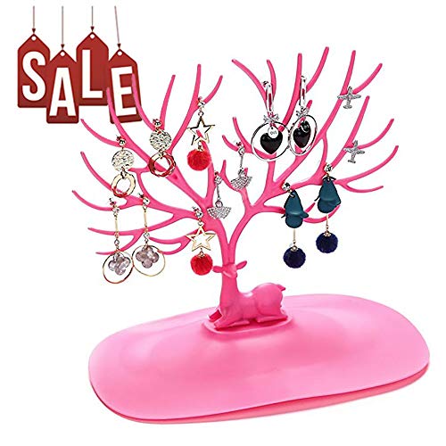 Black Sales Friday Deals Cyber Sales Monday Deals 2018 - Organizador de joyería de Ciervos, Organizador de Maquillaje, Collar, Pendientes, Soporte de Escritorio, Soporte para exhibición de Joyas