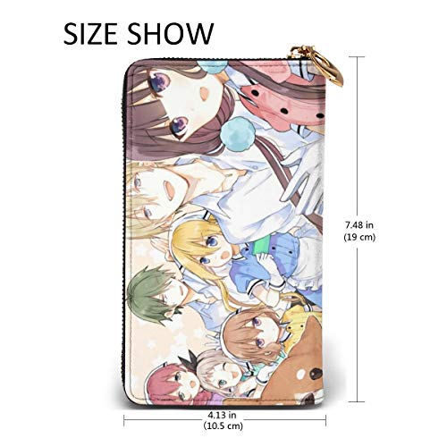 Blend S Cartera de piel auténtica con cremallera, bolsillo para monedas, organizador de tarjetas, bolsa de gran capacidad para hombres y mujeres