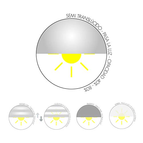 Blindecor Ara - Estor enrollable translúcido liso, Gris Plata, 160 x 175 cm (ancho x alto)