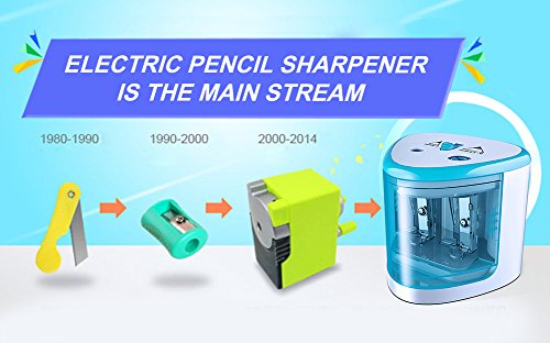 (BLUE) - Electric Pencil Sharpener With Battery Operated, Pencils Sharpener Automatic Supplies For Kids Desk, Electric Sharpener For Coloured Pencils By ARPDJK